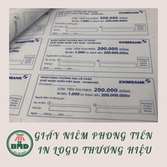 Giấy niêm phong mệnh giá ngân hàng theo mẫu chuẩn in thêm logo hoặc thiết kế yêu cầu-block 5k/10k/20k/50k
