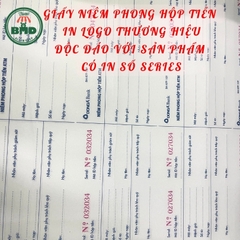 Giấy niêm phong mệnh giá ngân hàng theo mẫu chuẩn in thêm logo hoặc thiết kế yêu cầu-block 5k/10k/20k/50k