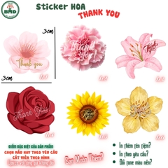 Tem thank you (trơn/in tên tiệm) chuẩn size vuông/tròn 3/3.8/6.8 cm-Bloc đồng giá-chọn mẫu hoặc in theo thiết kế