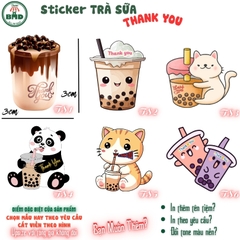 Tem thank you (trơn/in tên tiệm) chuẩn size vuông/tròn 3/3.8/6.8 cm-Bloc đồng giá-chọn mẫu hoặc in theo thiết kế
