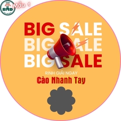 Tem Nhãn - Thẻ cào trúng thưởng size vuông hoặc tròn 6x6 cm-Bloc lẻ 100 - sỉ 1000 thẻ - Chọn mẫu hoặc theo thiết kế