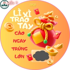 Tem Nhãn - Thẻ cào trúng thưởng size vuông hoặc tròn 6x6 cm-Bloc lẻ 100 - sỉ 1000 thẻ - Chọn mẫu hoặc theo thiết kế