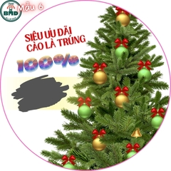 Tem Nhãn - Thẻ cào trúng thưởng size vuông hoặc tròn 6x6 cm-Bloc lẻ 100 - sỉ 1000 thẻ - Chọn mẫu hoặc theo thiết kế