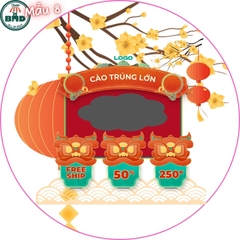 Tem Nhãn - Thẻ cào trúng thưởng size vuông hoặc tròn 6x6 cm-Bloc lẻ 100 - sỉ 1000 thẻ - Chọn mẫu hoặc theo thiết kế