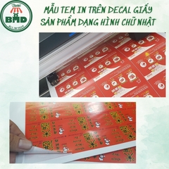 Tem Decal giấy in & tạo hình theo thiết kế-3 Block Chuẩn 1/10/100 tờ