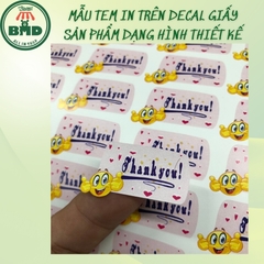 Tem Decal giấy in & tạo hình theo thiết kế-3 Block Chuẩn 1/10/100 tờ