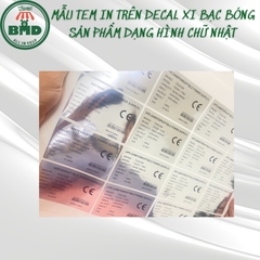 Tem Decal Xi Bạc/Xi Vàng in & tạo hình theo thiết kế-3 Block Chuẩn 1/10/100 tờ