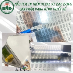 Tem Decal Xi Bạc/Xi Vàng in & tạo hình theo thiết kế-3 Block Chuẩn 1/10/100 tờ