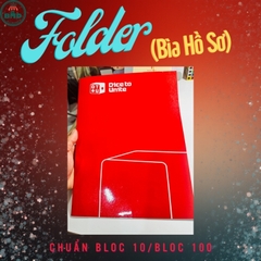 Folder (bìa hồ sơ)-Bloc 10/Bloc 100 chọn mẫu khuôn & in theo thiết kế