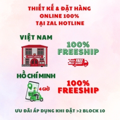 Tem Decal Xi 7 màu in & tạo hình theo thiết kế-3 Block Chuẩn 1/10/100 tờ