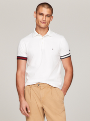Áo Polo Tommy Hilfiger Slim Fit Flag Tipped In Fresh White [ 78J9762 100 ]