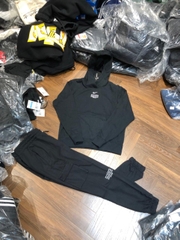 Set Quần Áo Nike Sportswear Swoosh Pullover Long Sleeves Hoodie Black [ DJ6948-100/DN4845-010 ]