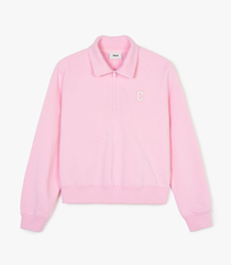 Áo MLB Polo Sweatshirt Croptop Basic Small Logo Pink [ 3FMTB0341 45PKL ]