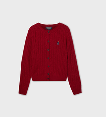 Áo WHOAU Steve Cable Cardigan Red [ WHCKF4901F-00 ]