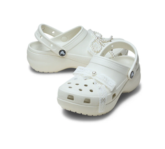 Dép Crocs Classics Pearly Lace Platfrom Clog [ 211540-0HZ ]