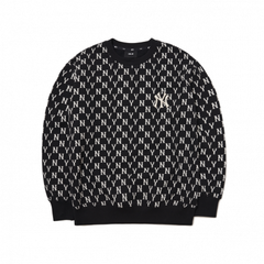 Áo Nỉ MLB Monogram Allover Overfit Sweatshirt NY Yankees [ 3AMTM0221-50BKS ]
