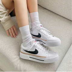 Giày Nike Court Legacy Lift White Black [ DM7590 100 ]