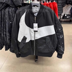 Áo Nike MA 1 Reversible Big Swoosh Black White Bomber Jacket [ DD6056-010 ]