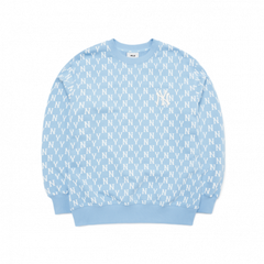 Áo MLB Monogram Allover Overfit Sweatshirt NY Yankees [ 3AMTM0221-50BLL ]