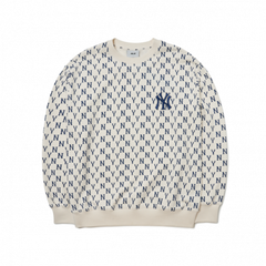 Áo Nỉ MLB Monogram Allover Overfit Sweatshirt NY Yankees [ 3AMTM0221-50CRS ]