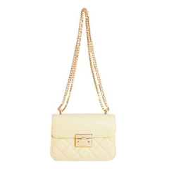 Túi Charles & Keith Metallic Push Lock Chain Bag Butter [ CK2-80701218-6 ]