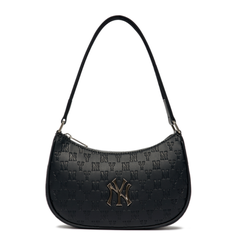 Túi MLB Monogram Embossed Hobo NY Màu Đen [3ABQS022N-50BKS]