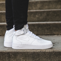 Giày Nike AF1 MID GS ALL WHITE 314195-113