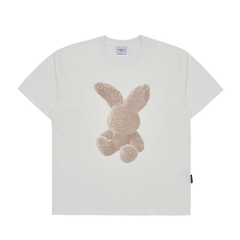 Áo Thun ADLV Fuzzy Rabbit Short Sleeve T-Shirt Black Màu Kem [ ADLV23SS-SSBKZR-CRM ]