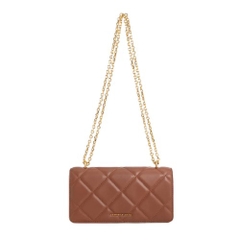 Túi Đeo Chéo Charles & Keith Paffuto Chain Handle Quilted Long Wallet Màu Nâu [ CK6-10680992-1 ]