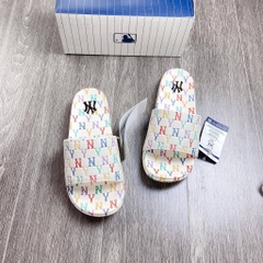 Dép MLB New Mound Monogram New York Yankees White [ 32SHHM111 50W ]