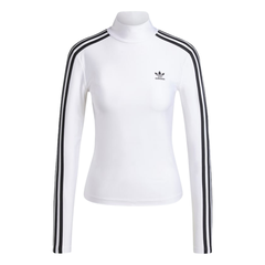 Áo Adicolor 3-Stripes Turtleneck Long Sleeve Tee White [ JG1535 ]