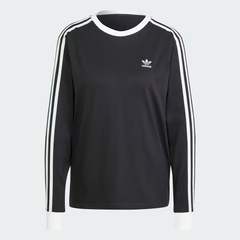 Áo Adicolor 3-Stripes Regular Long Sleeve  Black [ JC5774 ]