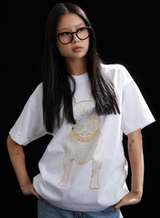 Áo Thun Life Work Basic Màu Trắng- Vàng [LW225TS090-2]