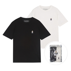 Set Áo Phông Gấu WHOAU Đen - Trắng [WHRAC2102U-01]