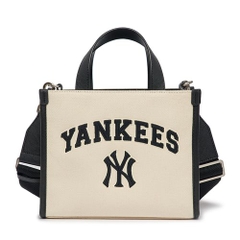 Túi Tote MLB Varsity Basic Canvas Mini Tote New York Yankees Màu Đen Kem [ 3AORS083N-50CRD ]