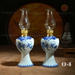Đèn thờ Gốm sứ Bát Tràng - họa tiết hoa sen MS04