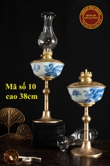 Đèn thờ Gốm sứ Bát Tràng - Đèn họa tiết vẽ chim phượng chân đồng