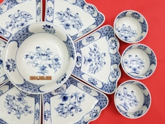 Bộ đồ ăn hoa mặt trời - vẽ hoa Sen - Gốm sứ Bát Tràng cao cấp