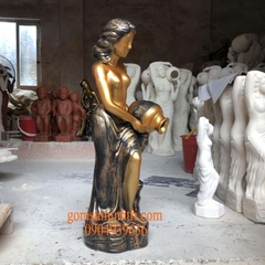 Thần vệ nữ gốm sứ Bát Tràng cao 65cm