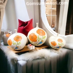 Bình gốm vuốt tay decor