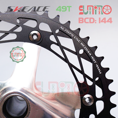 Giò dĩa trục rỗng SKEACE 49T-165mm kèm BB68