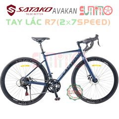 Xe đạp đua nhôm SATAKO Avakan tay lắc R7(2x7speed) 2024