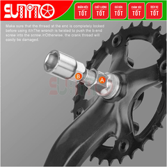 Cảo giò dĩa xe đạp TOOPRE TP-202 thép xi