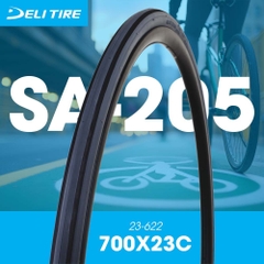 Vỏ xe đạp tanh thép DELI SA-205 gai trọc gắn xe đạp đua