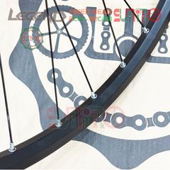 Vành bộ 2cm xe fixed gear hub LEGEND bạc đạn màu đen