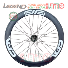 Vành bộ 6cm xe fixed gear hub LEGEND bạc đạn màu đen kèm tem vành