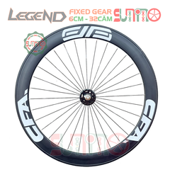 Vành bộ 6cm xe fixed gear hub LEGEND bạc đạn màu đen kèm tem vành