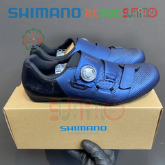 Giày can xe đạp road SHIMANO RC502 xanh đen fullbox chính hãng