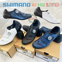 Giày can xe đạp road SHIMANO RC502 xanh đen fullbox chính hãng