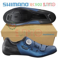 Giày can xe đạp road SHIMANO RC502 xanh đen fullbox chính hãng